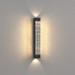 YANSUN Wall Sconce with Multi-Faceted Bubble Columns, Sand Black Finish, Integrated LED 3000K, Modern Design, 15.7-Inch