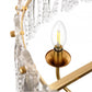 YANSUN Modern 6 Light Natural Copper Chandelier with Clear Glass Drops Shade, No Bulbs Included for Kitchen Island