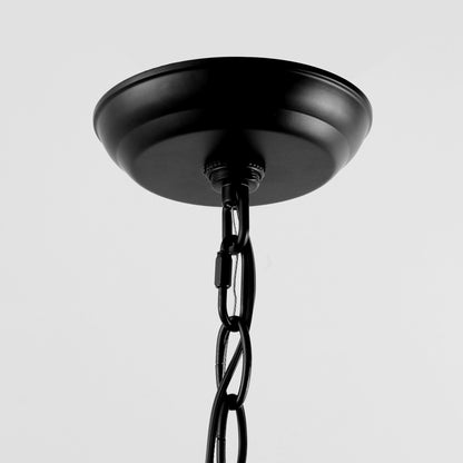 YANSUN 3-Light Matte Black Teardrop Cage Pendant Light with E12 Base, Industrial Hanging Fixture for Dining Room and Kitchen