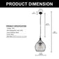 YANSUN 3-Light Matte Black Teardrop Cage Pendant Light with E12 Base, Industrial Hanging Fixture for Dining Room and Kitchen