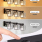 YANSUN Series 24 in. 3-Light Black LED Vanity Light Bar with Square Crystal and 3CCT Function