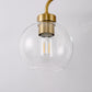 24 in. 3-Light Mid-Century Modern Globe Bathroom Vanity Light, Brass Gold Round Wall Fixture with Clear Glass Shades