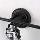 24 in. 3-Light Black and Nickel Modern Bell Vanity Light for Bathroom Mirror with Clear Glass Shades
