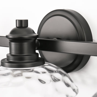 YANSUN 3-Light Black Bathroom Vanity Light Fixture Modern Wall Sconce E26 Mirror Lighting