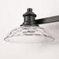25 in. 3-Light Black Vanity Light with Clear Cylinder Glass Shades - Wall Sconce for Bathroom, Vanity, and Powder Room