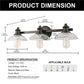 YANSUN 3-Light Black Bathroom Vanity Light Fixture Modern Wall Sconce E26 Mirror Lighting