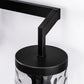 22 in. 3-Light Black Industrial Bell Vanity Light for Bathroom Mirror with Water Glass Shades