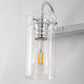24 in. 3-Light Chrome Bathroom Vanity Light, Wall Sconce with Clear Glass Shades for Bathroom and Vanity Enhancement