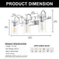 24 in. 3-Light Chrome Bathroom Vanity Light, Wall Sconce with Clear Glass Shades for Bathroom and Vanity Enhancement