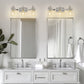 24 in. 3-Light Chrome Bathroom Vanity Light, Wall Sconce with Clear Glass Shades for Bathroom and Vanity Enhancement