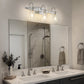 24 in. 3-Light Chrome Bathroom Vanity Light, Wall Sconce with Clear Glass Shades for Bathroom and Vanity Enhancement