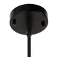YANSUN 1-Light Black Hanging Pendant Light with Water Glass Shade for Kitchen Island, Living Rooms or Entryways