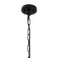 YANSUN 5-Light Black and Gold Dome Pendant Light Chandelier, E12 Base, Stylish Ceiling Fixture for Kitchen or Dining