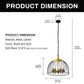 YANSUN 5-Light Black and Gold Dome Pendant Light Chandelier, E12 Base, Stylish Ceiling Fixture for Kitchen or Dining
