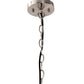 YANSUN 3-Light Brown and Brushed Nickel Chandelier with E26 Base, No Bulbs Included