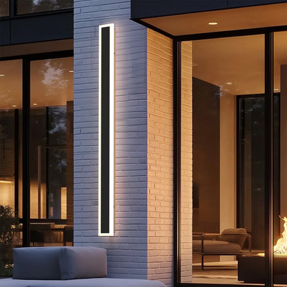 37 in. 1-Light Black Linear Integrated LED Outdoor Wall Light Waterproof Porch Light Wall Lantern Sconce 3000/6000K