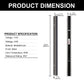 37 in. 1-Light Black Modern Integrated RGB LED Outdoor Wall Light, Waterproof Porch Lantern Sconce for Garden