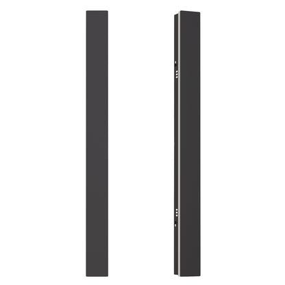 24 in. 19-Watt Black Outdoor Hardwired Linear Waterproof Integrated LED Wall Lantern Sconce, 3000K Warm White