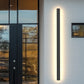 40 in. 30-Watt Black Hardwired Linear Outdoor Waterproof with Integrated LED Wall Lantern Sconce, 3000K Warm White