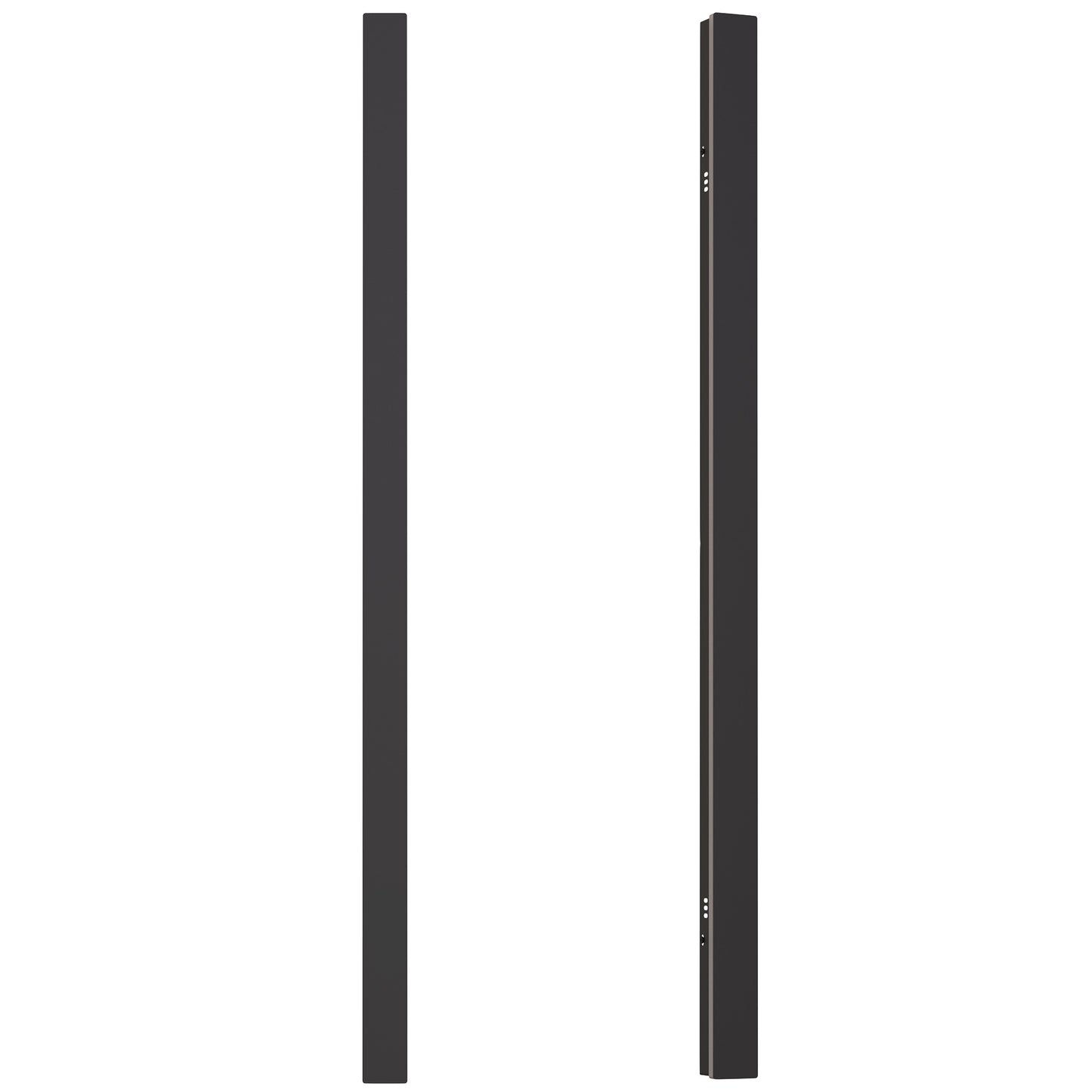 40 in. 30-Watt Black Hardwired Linear Outdoor Waterproof with Integrated LED Wall Lantern Sconce, 3000K Warm White
