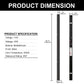 59 in. 45-Watt Black Outdoor Hardwired Linear Waterproof 3000K Warm White Integrated LED Wall Lantern Sconce