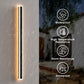 YANSUN 1-Light 43 in. 30 W Matte Black Modern LED Outdoor Wall Light, Waterproof Porch Lantern 3000 K/6000 K