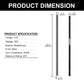 80 in. 1-Light Black Modern Integrated LED Outdoor Wall Light, Waterproof Porch Lantern Sconce for Garden