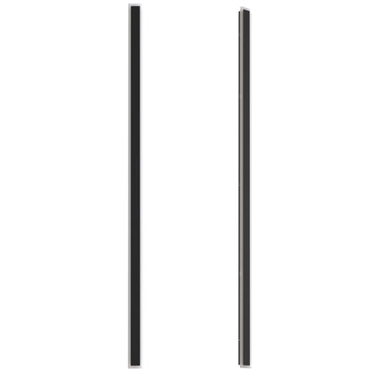 80 in. 1-Light Black Modern Integrated LED Outdoor Wall Light, Waterproof Porch Lantern Sconce for Garden