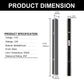 24 in. 1-Light Black Modern Integrated LED Outdoor Wall Light, Waterproof Porch Lantern Sconce for Garden