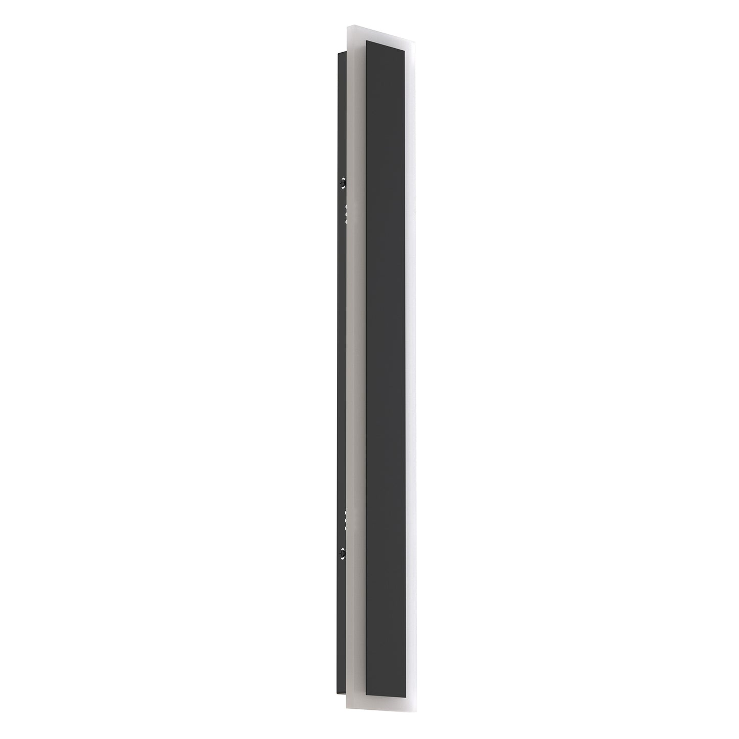YANSUN 23.6 in. 1-Light Black Modern Integrated LED Outdoor Wall Light, Waterproof Porch Lantern Sconce for Garden or Patio