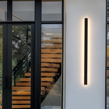 39 in. 30-Watt Black Outdoor Hardwired Linear Waterproof 3000/4500/6000K Integrated LED Wall Lantern Sconce