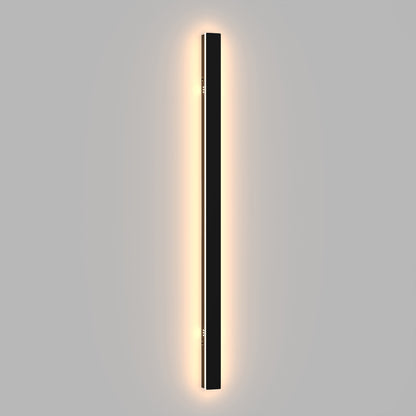 YANSUN 39.3in LED Outdoor Wall Light Slim Linear 30W Dimmable 2700K-6500K with Remote Modern Black Sconce