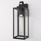 18 in. 2-Pack Large Black Dusk to Dawn Outdoor Waterproof Lantern Wall Lights with Clear Glass Shade(T30 Bulbs Included)