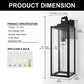 20 in. 2-Pack Large Black Outdoor Wall Lantern Sconce Waterproof with Dusk to Dawn for Porch LED Bulbs Included
