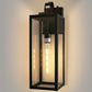 20 in. 2-Pack Large Black Outdoor Wall Lantern Sconce Waterproof with Dusk to Dawn for Porch LED Bulbs Included