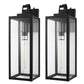 20 in. 2-Pack Large Black Outdoor Wall Lantern Sconce Waterproof with Dusk to Dawn for Porch LED Bulbs Included