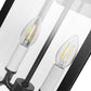 YANSUN 18 in. 2-Light Black and White Dusk to Dawn Outdoor Wall Sconce, Exterior Lantern Wall Light with Glass Shade 2-Packs