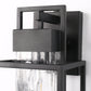 1-Light Modern Black Outdoor Wall Lantern Sconce with Clear Glass, T10 LED Bulbs Included(2-Pack)