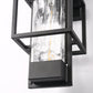 1-Light Modern Black Outdoor Wall Lantern Sconce with Clear Glass, T10 LED Bulbs Included(2-Pack)