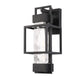 1-Light Modern Black Outdoor Wall Lantern Sconce with Clear Glass, T10 LED Bulbs Included(2-Pack)