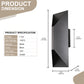 YANSUN 10-Watt Sand Black Square Diamond-Cut Outdoor Sconce Modern Exterior Wall Light with 3000K LED, Hardwired (Set of 2)