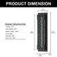 YANSUN Outdoor Wall Light with Wavy Glass Panel, Integrated LED 2700K Warm White, Sand Black Finish, 18.9-Inch Length