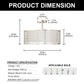 YANSUN 17-Inch Flush Mount Ceiling Light with Perforated Metal & Fabric Shade, Brushed Nickel Finish, Traditional Design