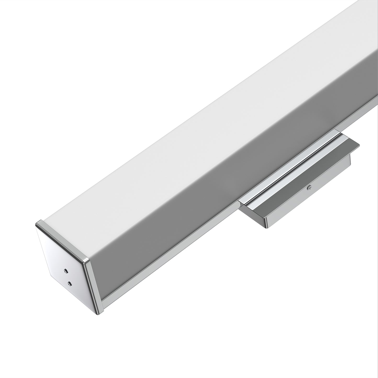 YANSUN 24-Inch Vanity Mirror Light with Rectangular Opal Shade, Integrated LED 3000K Warm White, Chrome Finish, 1086 Lumen