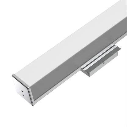 YANSUN 24-Inch Vanity Mirror Light with Rectangular Opal Shade, Integrated LED 3000K Warm White, Chrome Finish, 1086 Lumen