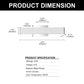 YANSUN 24-Inch Vanity Mirror Light with Rectangular Opal Shade, Integrated LED 3000K Warm White, Chrome Finish, 1086 Lumen