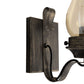 YANSUN 2-Pack Vintage Diesel Lantern Wall Sconce with Amber Glass Shade, Black & Gold Finish, E26 Base, Indoor Wall Lamp for Hallway, Bedroom, Living Room