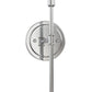 YANSUN 2-Pack Semi-Cylinder Chrome Wall Sconce RGBCW Remote Control Remote Timer Dimmable Wall Light for Living Room Hallway