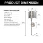 YANSUN 2-Pack Semi-Cylinder Chrome Wall Sconce RGBCW Remote Control Remote Timer Dimmable Wall Light for Living Room Hallway