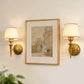 YANSUN 2-Pack Traditional Wall Sconce with Pleated Fabric Shade, Copper Finish Metal , E26 Base Indoor Wall Light for Bedroom
